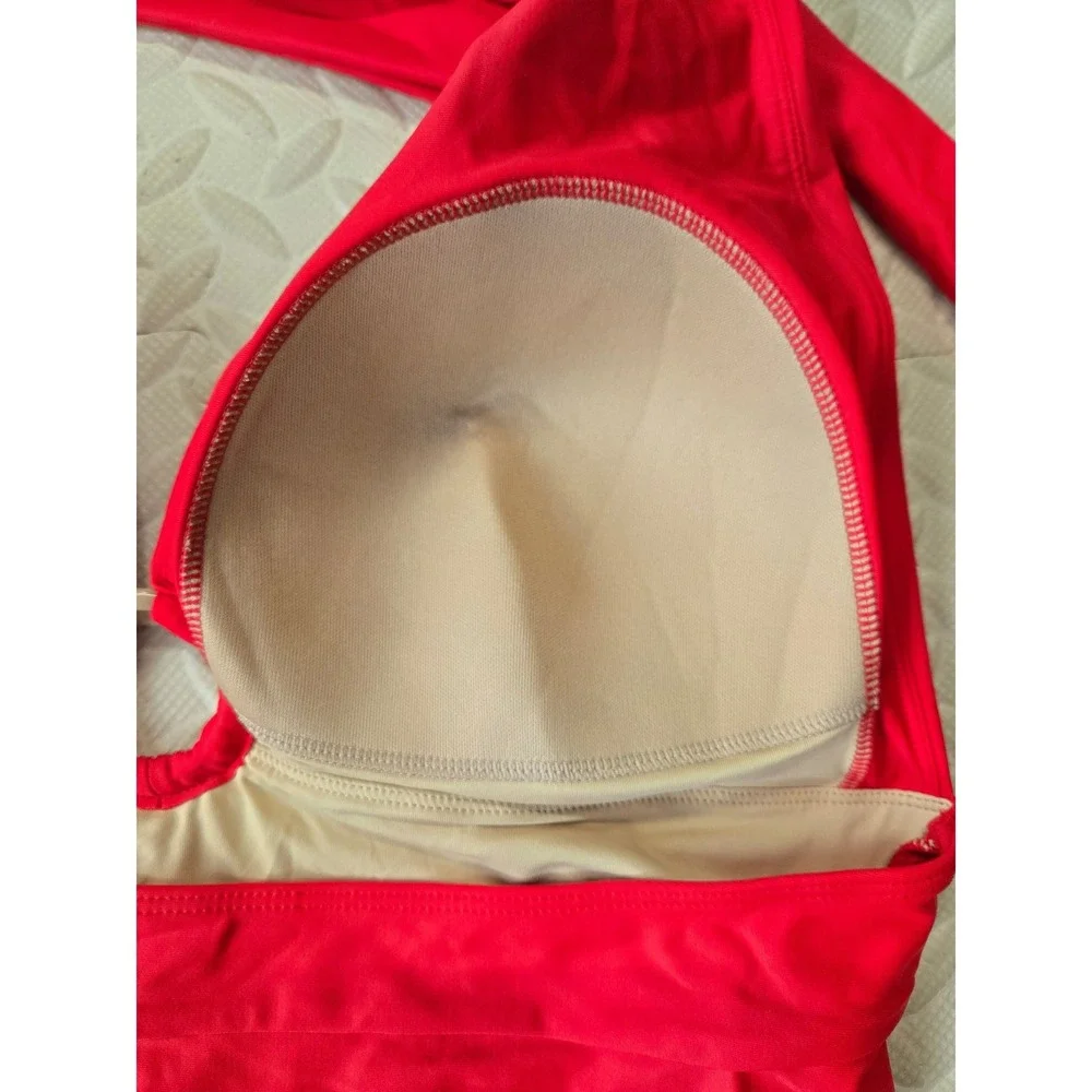 Summersalt‎ The O-Ring Reef Plunge One Piece Swimsuit Red Size 14 NEW Sexy